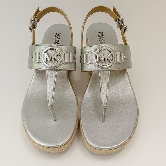 MICHAEL Michael Kors Shoes - NEW MICHEAL Michael Kors Ashley Logo Wedge Platform Sandals Size 9.5